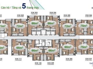 Bán căn hộ chung cư giá siêu hời tại tecco elite city, 1,7 tỷ, 55m2 căn góc mã 1812 và 1206
