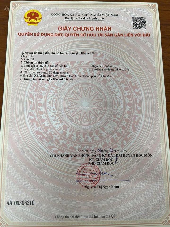Bán đất 566m2 đường xuân thới sơn 17 1/ nguyễn văn bứa, pháp lý đầy đủ sổ hồng riêng