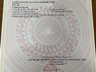 Bán đất 566m2 đường xuân thới sơn 17 1/ nguyễn văn bứa, pháp lý đầy đủ sổ hồng riêng