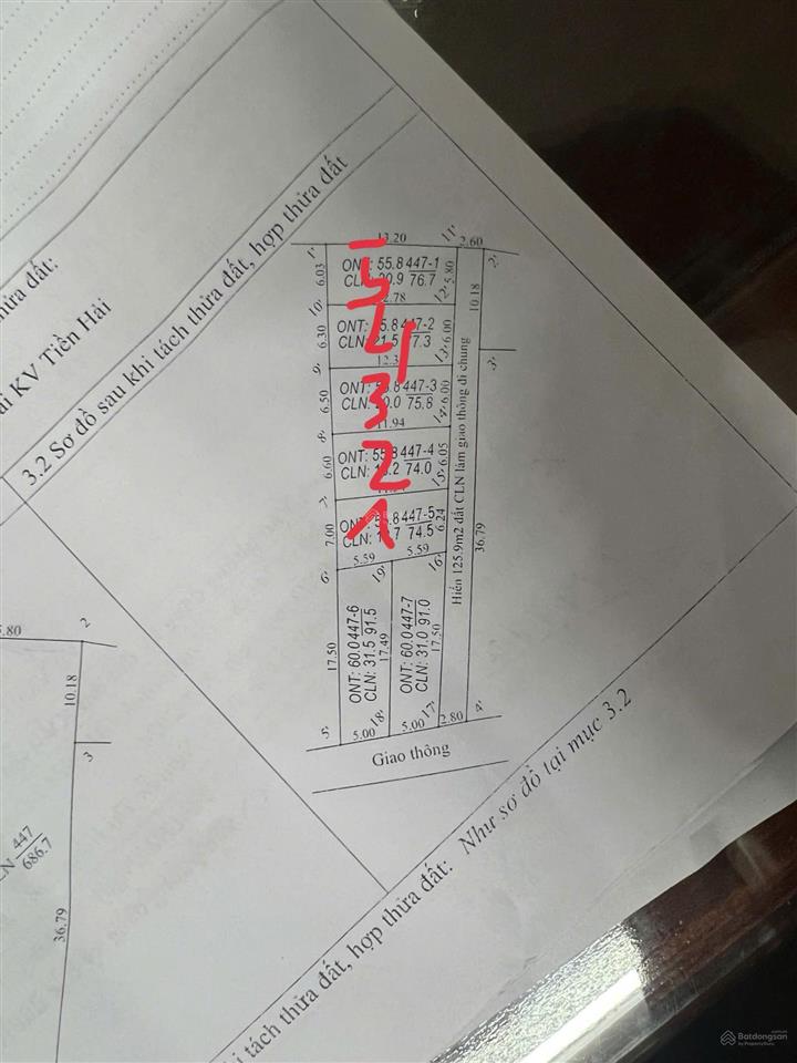 Chính chủ bán đất nam thịnh, tiền hải, thái bình  hưng yên. 490 triệu.