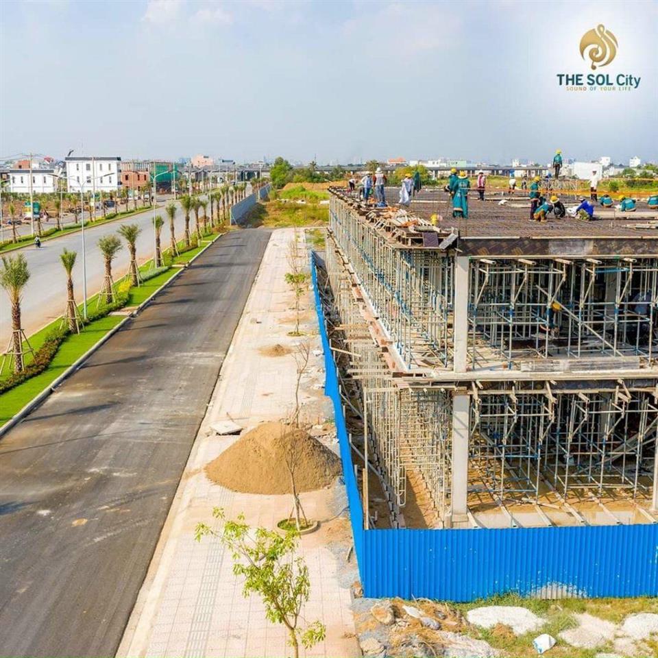 Bán đất mặt tiền 50m dự án the sol city 100m2 giá 3tỷ550 tại cần giuộc, long an