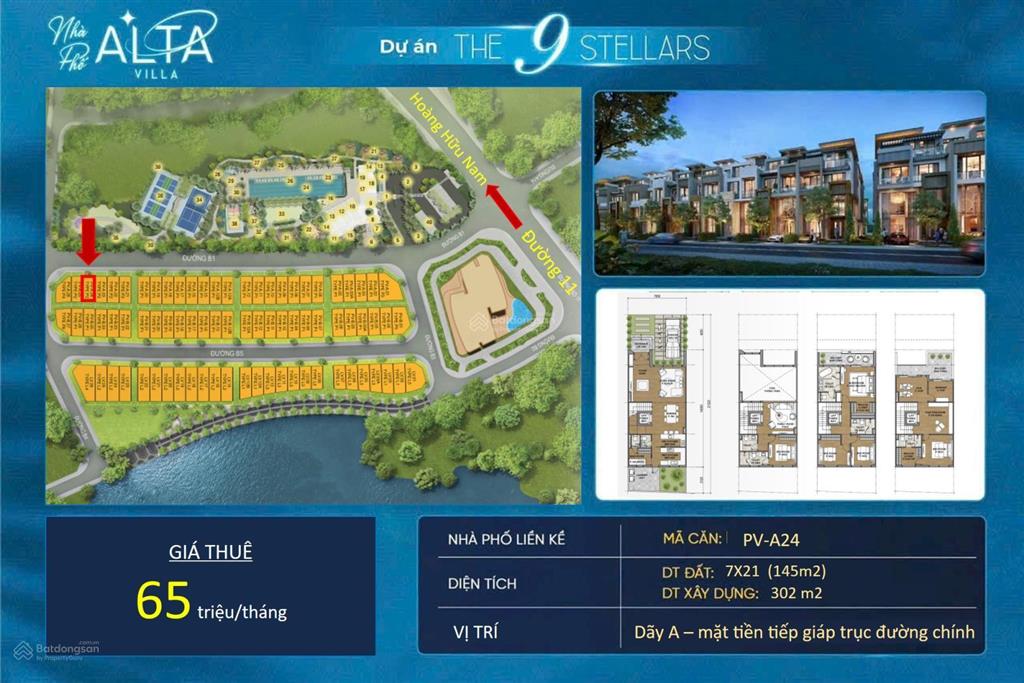 Cho thuê biệt thự a24 the 9 stellars mặt tiền 7m, kề metro số 1, kinh doanh đỉnh cao