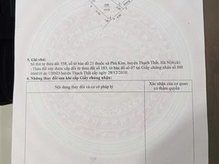 117m2 full thổ cư tại phú kim, thạch thất. vị trí trung tâm giá chỉ 18tr/m2.  0962 783 ***