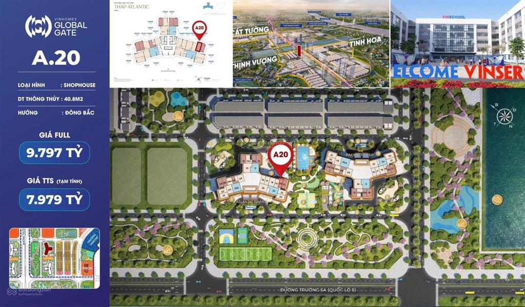 Căn shophouse chân đế chung cư vinhomes global gate sở hữu lâu dài