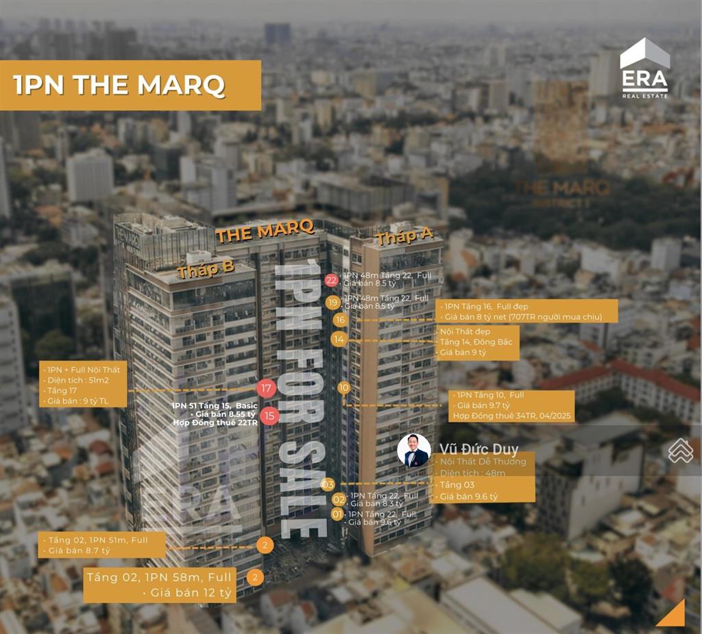 1pn + the marq giá bán 8.6 tỷ full nội thất landmark 81 view the marq luxury apartment district 1