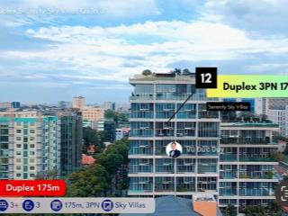 Bán ch hạng sang sổ hồng, hồ bơi trong nhà duplex 3pn serenity sky villas, nhà đẹp, private lift