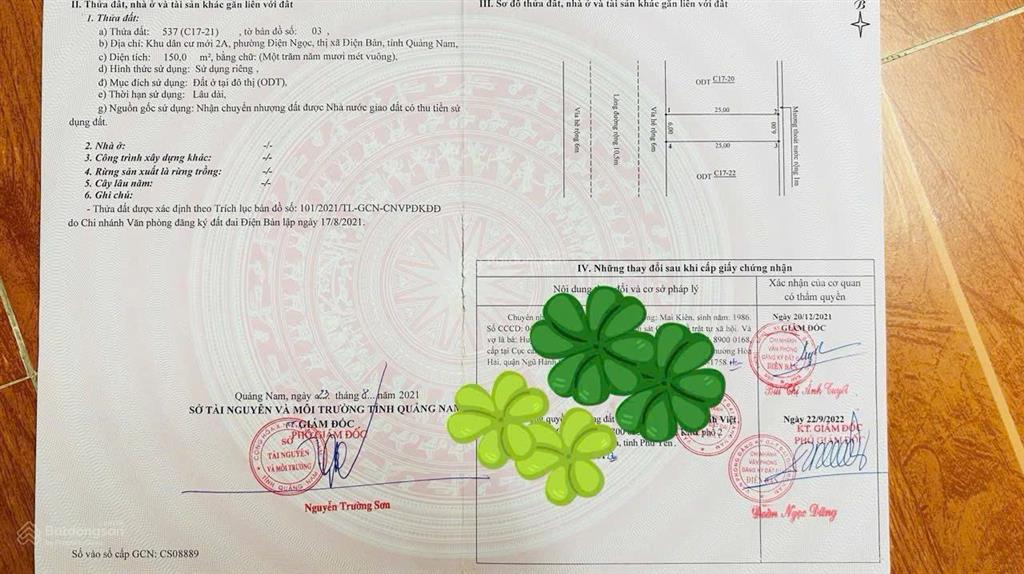 Bán đất mặt tiền đường 10.5 mét khu đô thị 2a điện ngọc