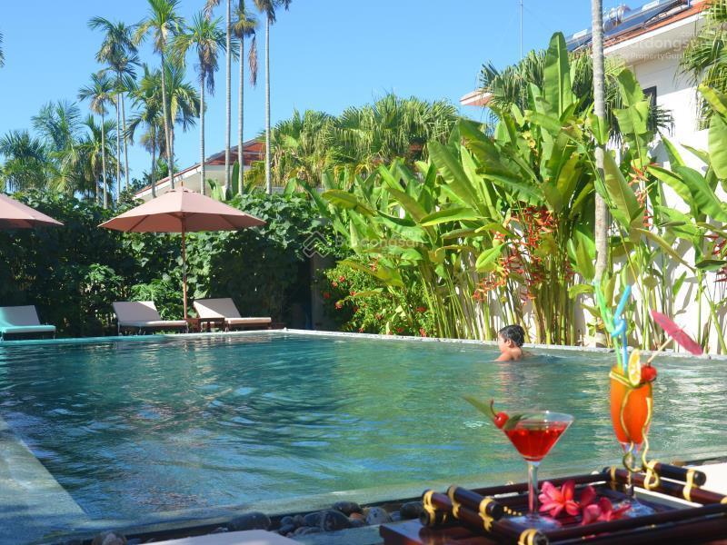 Bán căn villa 14 phòng hồ bơi khu trà quế hội an, diện tích 1065m2 bề ngang 30m