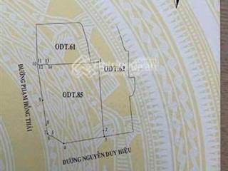 Chính chủ cần bán đất 2 mặt tiền, ngay ngã tư nguyễn duy hiệu & phạm hồng thái