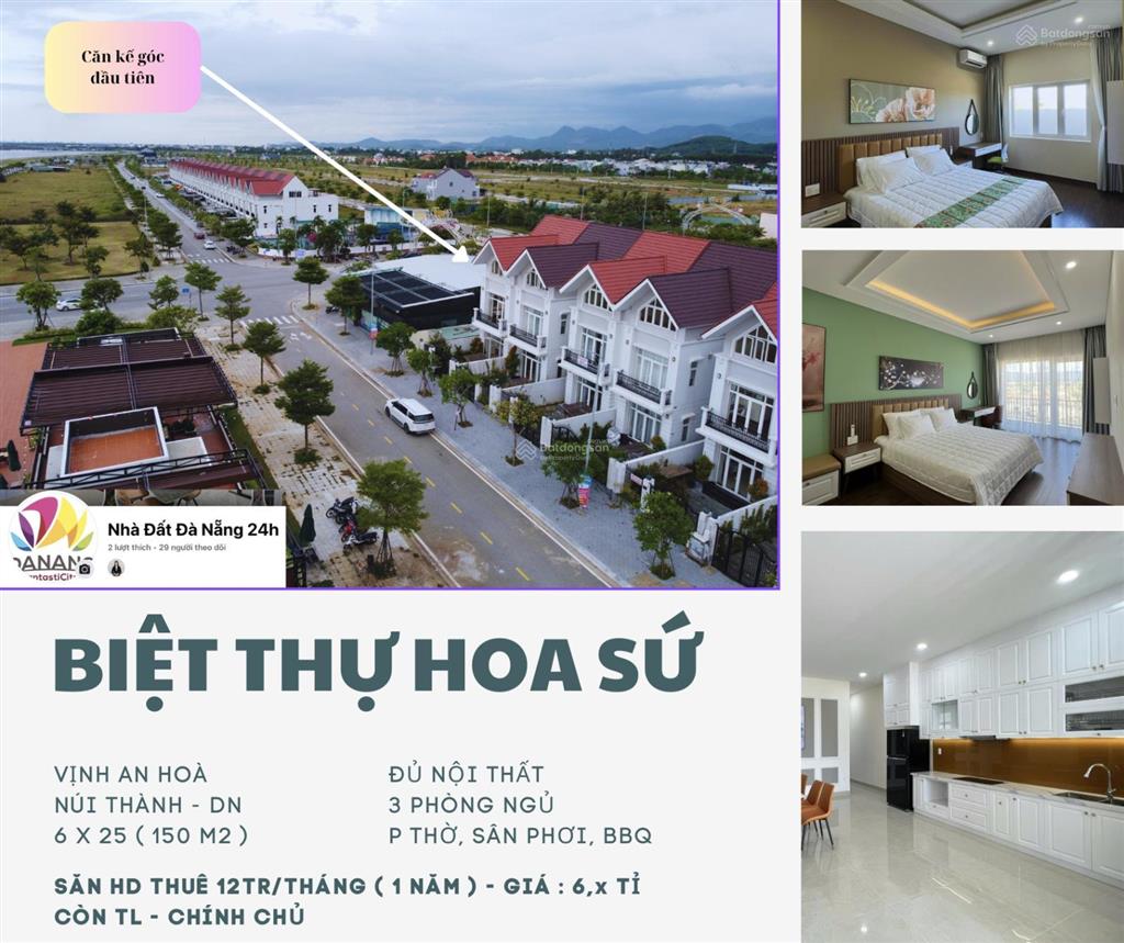 Chính chủ bán biệt thự hoa sứ đầy đủ nội thất có sẵn hd thuê 12/tháng