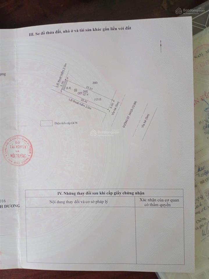 Chính chủ gửi cần bán lô đất đừng d7kdc biconsi p. tân bình tp dĩ an bd ( nay là tp hcm)