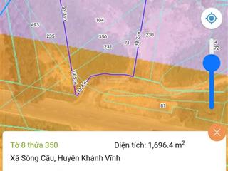 Bán đất mặt tiền quốc lộ 27c sông cầu khánh vĩnh, vị trí đẹp, 4.3 triệu/m2