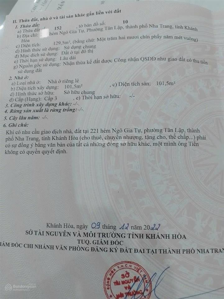 Bán nhà 2 tầng mặt tiền ngô gia tự, trung tâm nha trang, nở hậu, sổ hồng, giá 11.5 tỷ