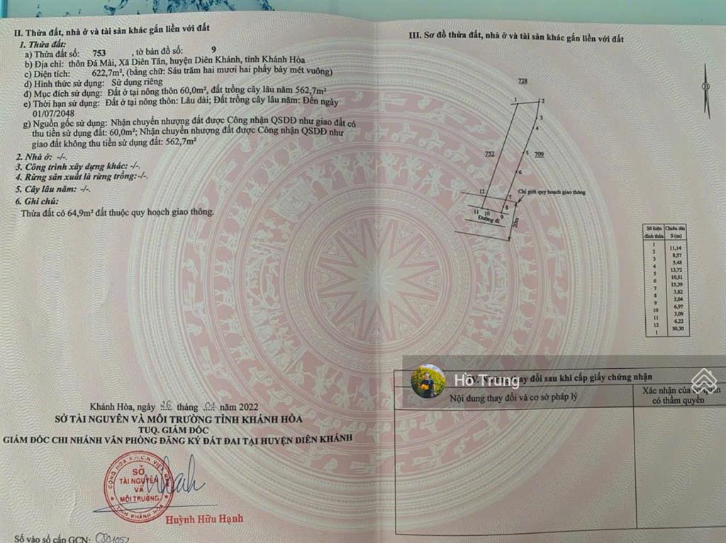 Bán mảnh có thổ cư, đường vào hồ láng nhớt. mảnh đẹp còn sót lại  1.5 tỷ