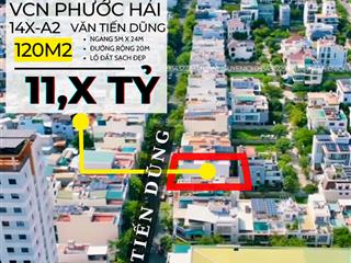 Lô đất đường a2 văn tiến dũng vcn phước hải duy nhất đang giao dịch với giá chỉ hơn 97 triệu/m2
