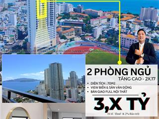 Căn hộ 2 phòng ngủ view biển nha trang chỉ hơn 3 tỷ khai thác dòng tiền 7,5% năm  dqua hotel 5 sao