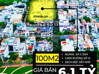 Giá tốt nhất hà quang 2 chỉ 61 triệu/m2 cho lô 100m2 ngay cạnh đường số 13 thích hợp đầu tư xây nhà