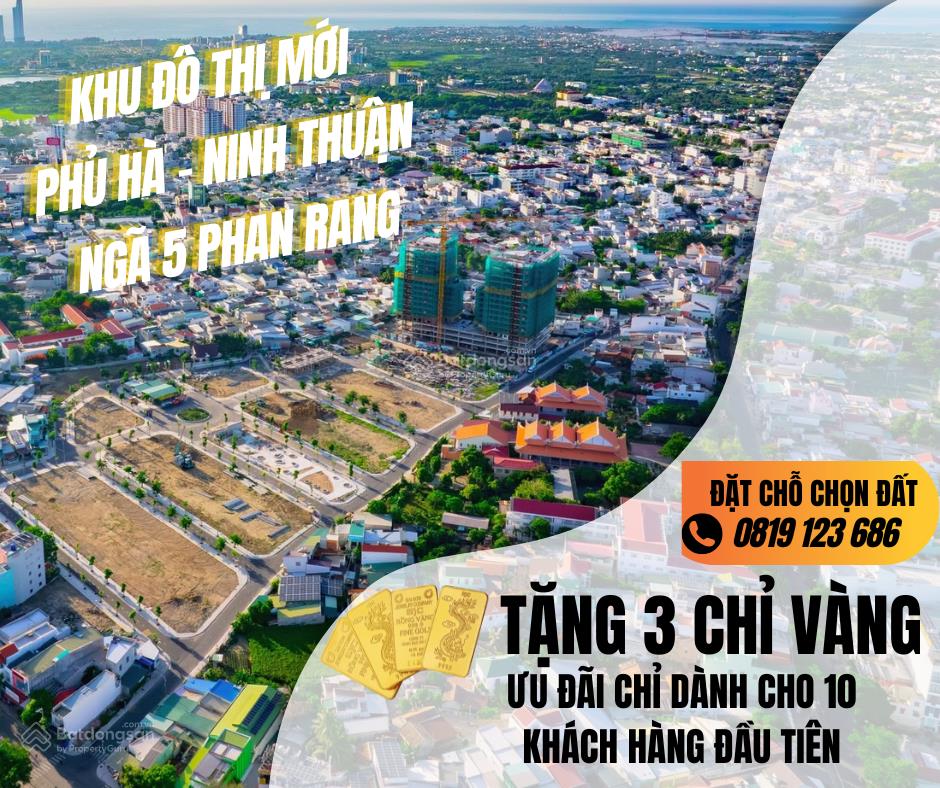 Bán đất xây nhà thổ cư 100% khu vực trần phú phường phủ hà ngã 5 phan rang