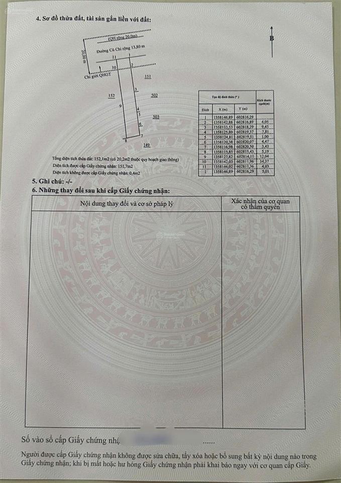 Bán lô đất mặt tiền đường củ chi  p. vĩnh hải  tp. nha trang. (p. bắc nha trang). giá 14,5 tỷ
