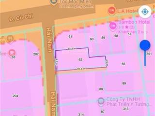 Bán lô đất 2 mặt đường ngay sát đường củ chi  p. vĩnh hải  tp. nha trang. dt 142,7m2 giá 10,5 tỷ