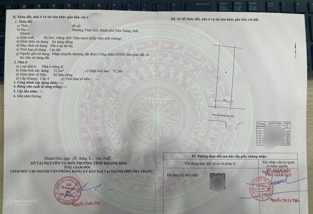 Bán nhà cấp 4 hẻm ô tô khu dân cư at, hẻm thái phiên, p. vĩnh hải, tp. nha trang. giá 4,5 tỷ