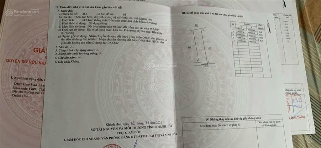 Bán lô đất ở ngã 4 tân sơn, ninh xuân, đối diện khu công nghiệp hòa phát