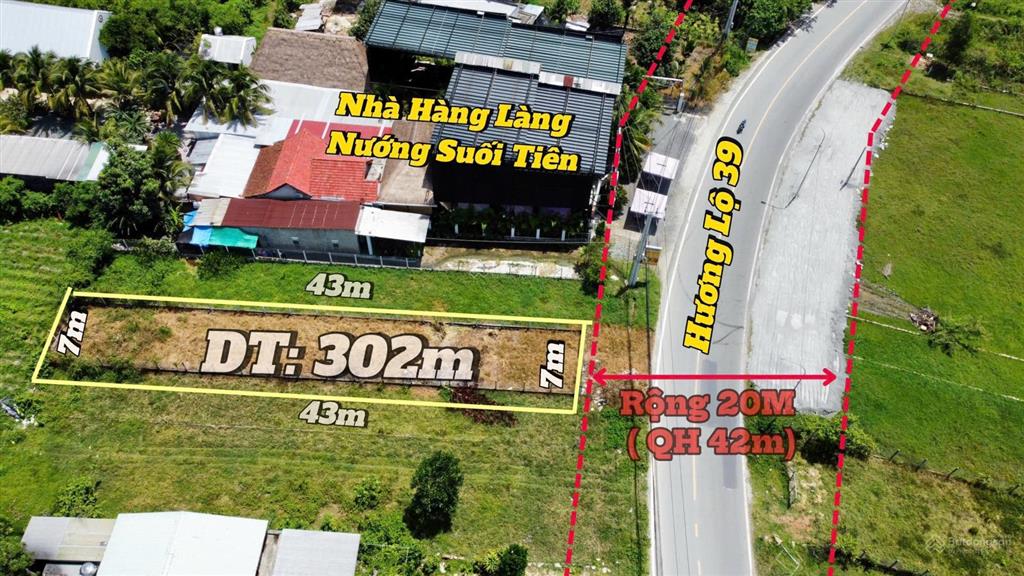 Chủ cần bán nhanh lô đất mặt tiền đường hương lộ 39 , xã suối tiên