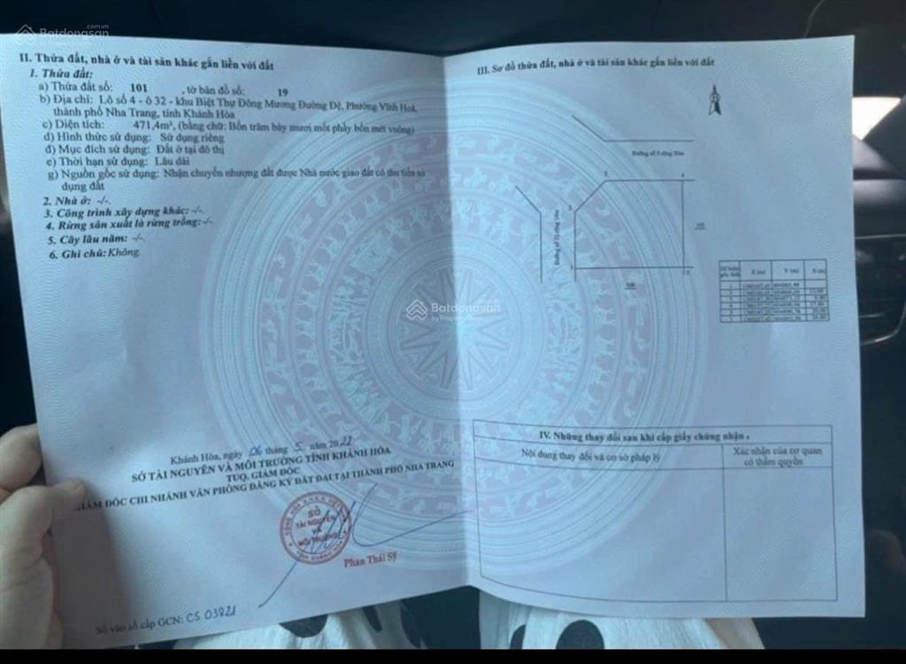 Bán lô góc đường lý thái tổ và triệu quốc đạt phường bắc nha trang