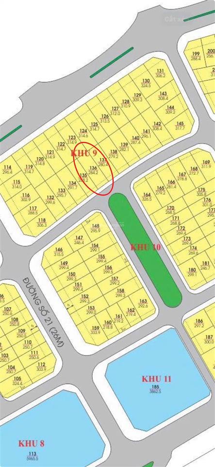 Bán đất đường huỳnh văn nghệ, vĩnh hoà, nha trang. dt 284,2m2 (ngang 10m) hướng đông nam giá 15 tỷ