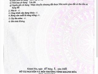 Cần bán lô đất đẹp đường ngô văn sở, vĩnh hoà, nha trang. dt 80m2 (4x20m)  giá bán 4,65 tỷ.