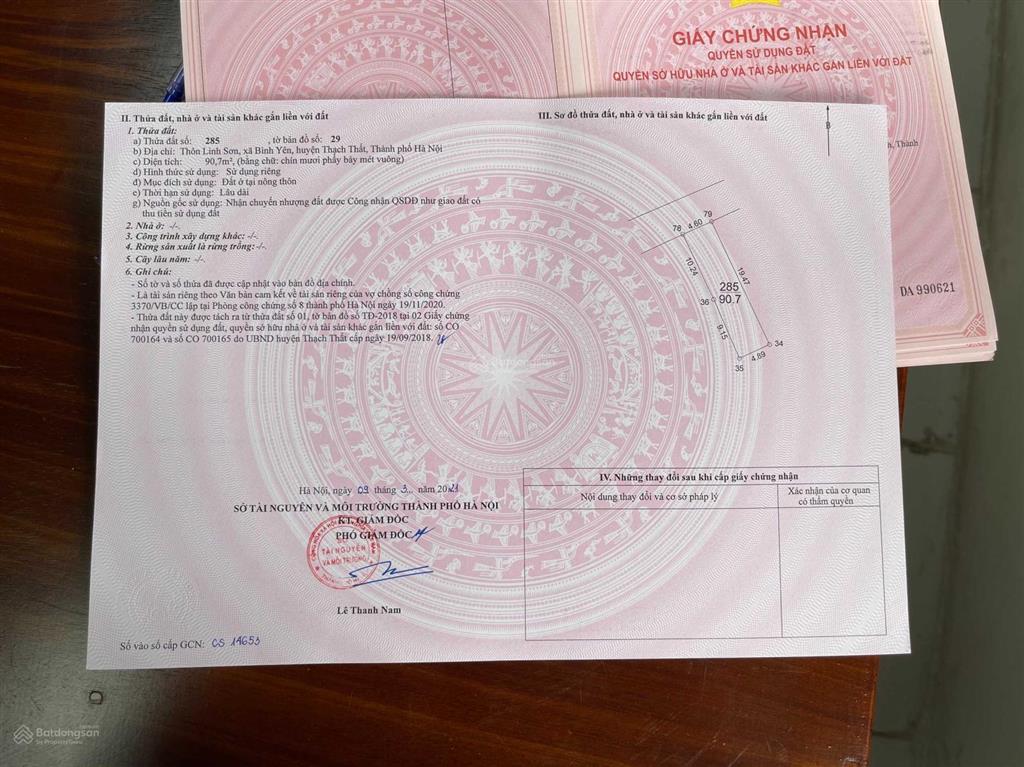 Bán đất thổ cư hoà lạc, tp hà nội, đất gần chợ, trường đh fpt và đhqghn. giá 2 tỷ 0986 853 ***