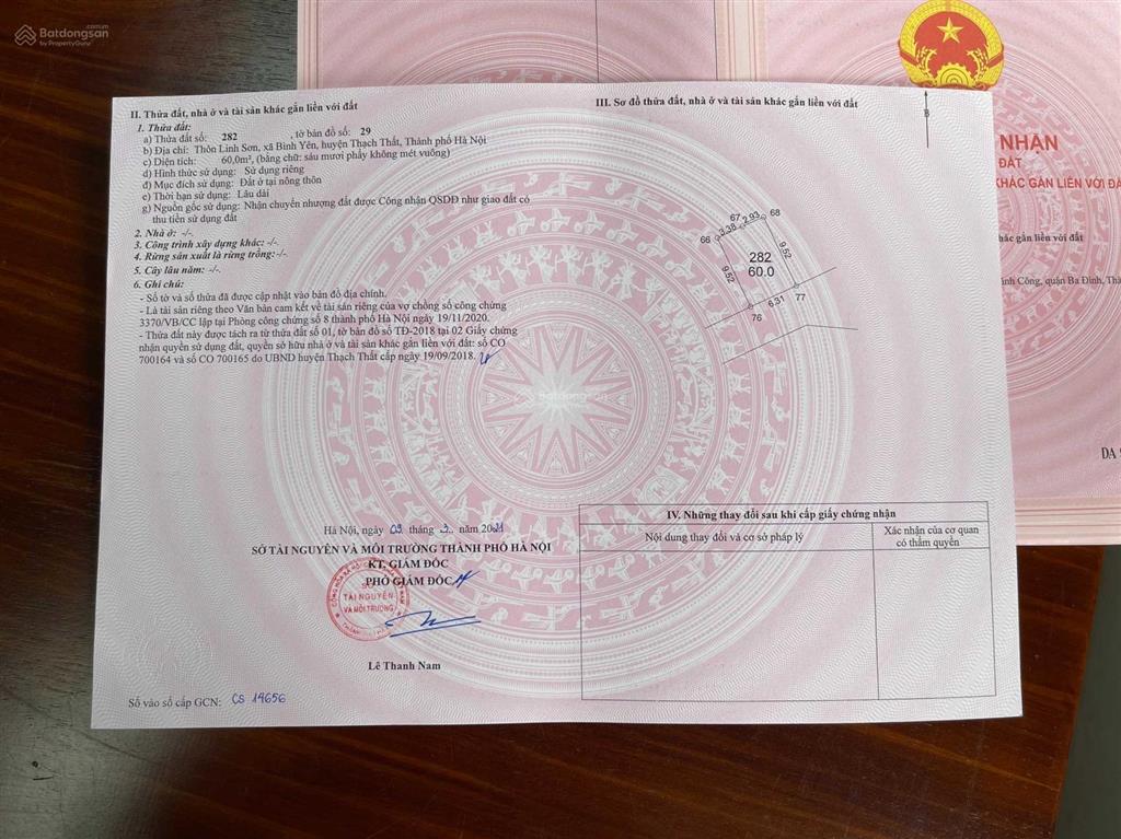 Bán đất thổ cư hoà lạc, tp hà nội, đất gần đh fpt và đh quốc gia hoà lạc. giá 2 tỷ.  0986 853 ***