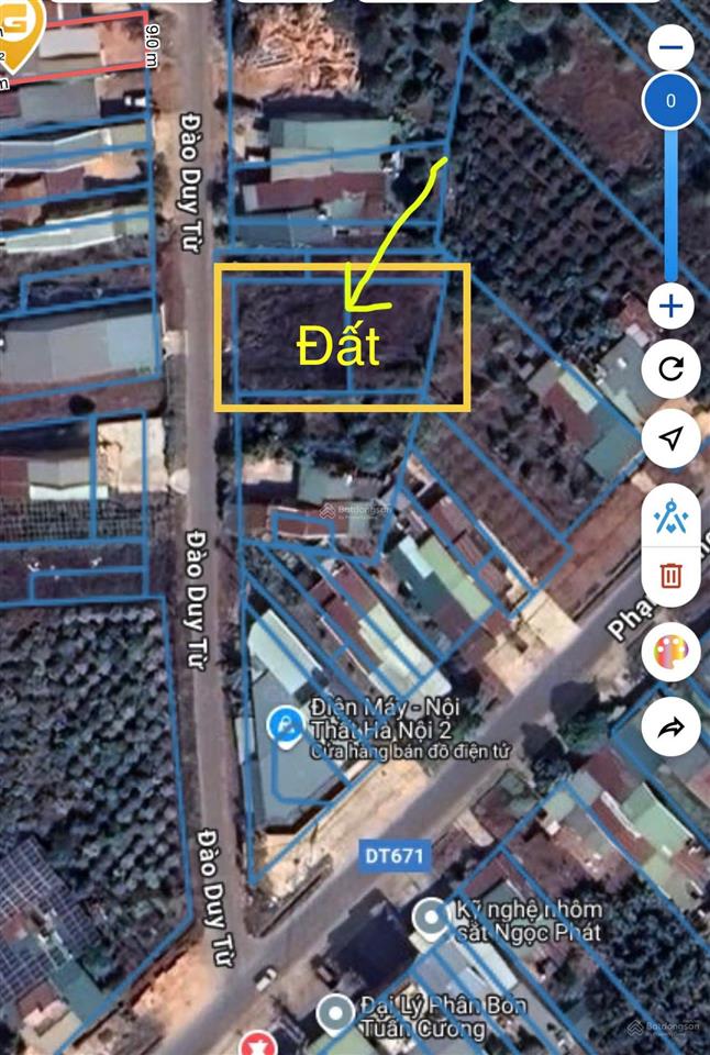Chính chủ bán đất mặt đường đào duy từ, tp pleiku, đất sát biển hồ. giá 200tr/m ngang  0986 853 ***