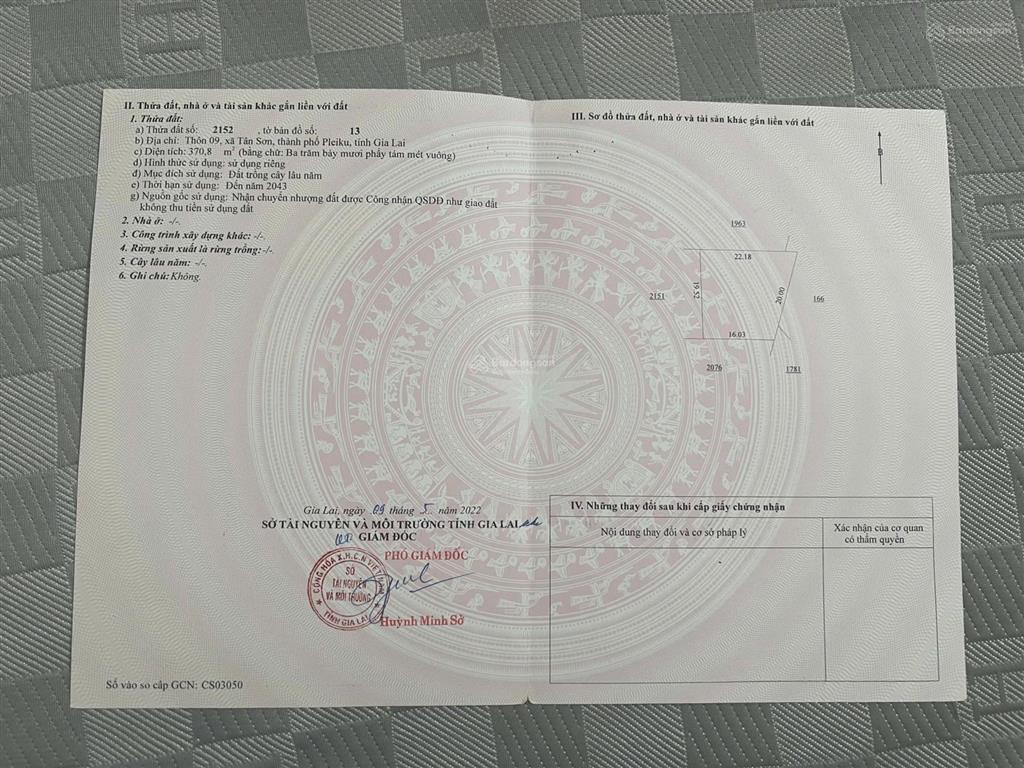 Chính chủ bán đất mặt đường đào duy từ, tp pleiku, đất sát biển hồ. giá 200tr/m ngang  0986 853 ***