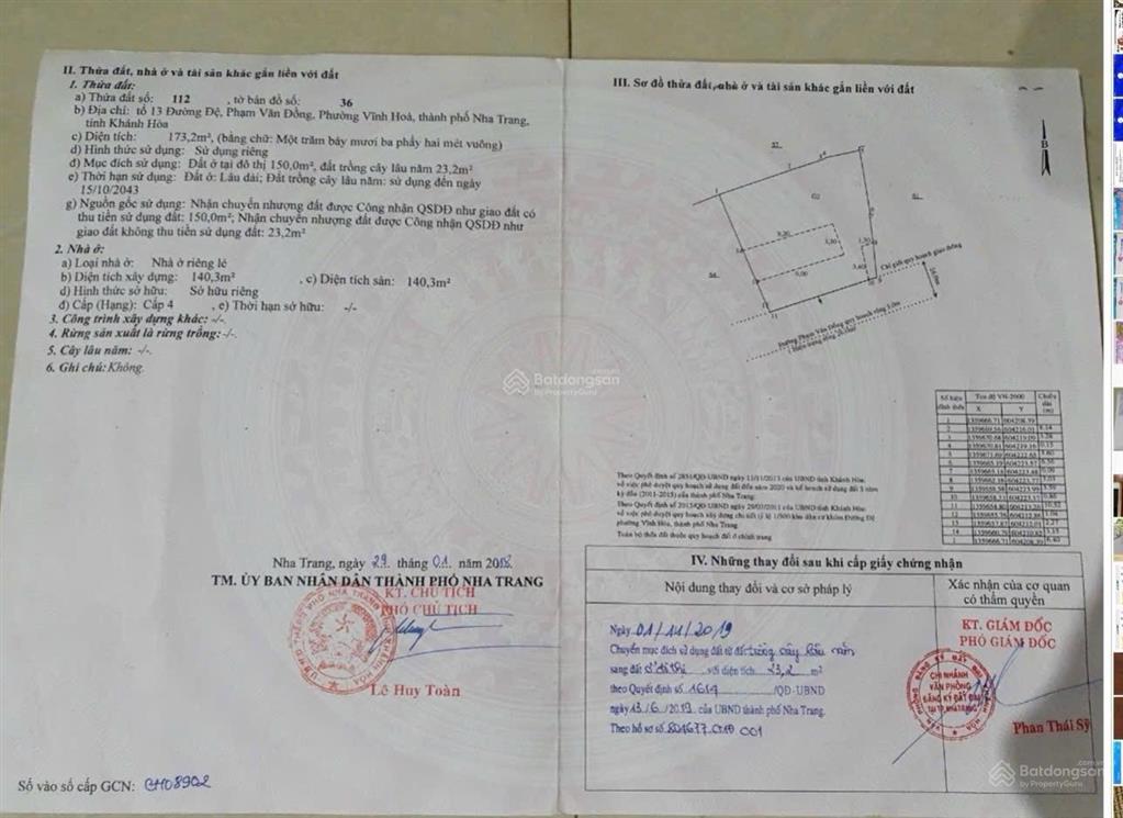 Chính chủ nhờ bán đất mặt tiền phạm văn đồng dt 173,2m2 ngang 11m giá 24tỷ vĩnh hoà