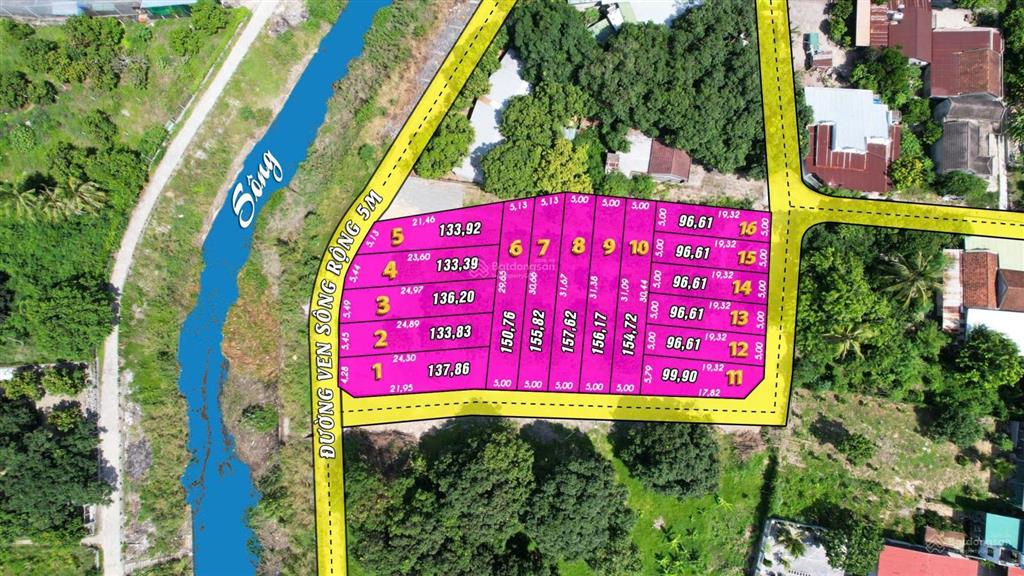 Bán đất view sông cam hòa, gần quốc lộ 1a, khu dân cư giữ lại không bị qh chỉ 1.4 tỷ / lô