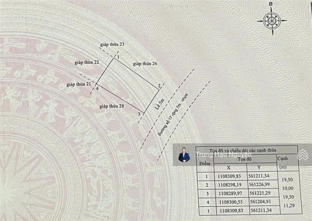 Lô đất hiếm kđt tây bắc, kế công viên, khu thể thao, 3 trường học, lộ 17m, 10x19.5m full thổ cư shr