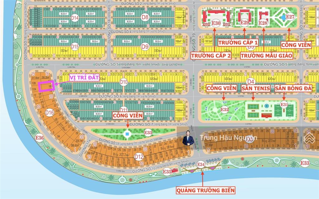 Lô đất hiếm kđt tây bắc, kế công viên, khu thể thao, 3 trường học, lộ 17m, 10x19.5m full thổ cư shr