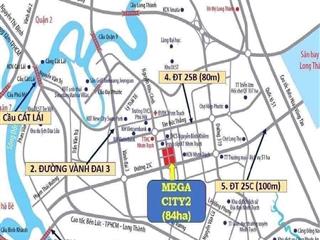 Duy nhất một nền 105m2 mega city 2 giá ngộp, nằm tthc nhơn trạch mt 25c nối sân bay  0949 610 ***