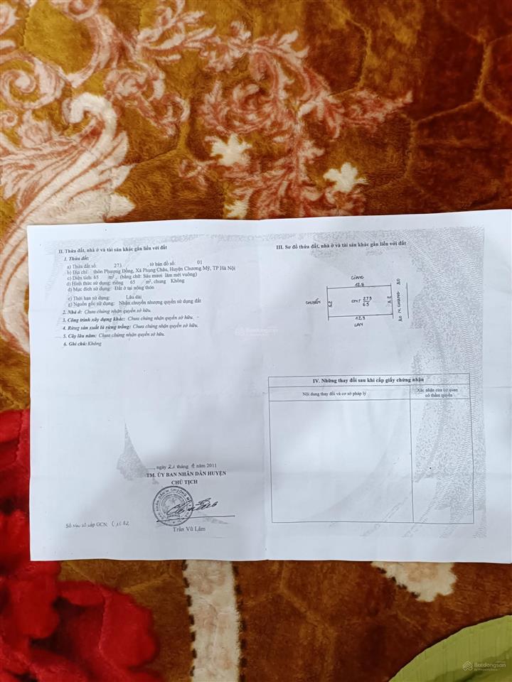 Cần bán gấp lô đất thôn phượng đồng, phụng châu, chương mỹ hà nội