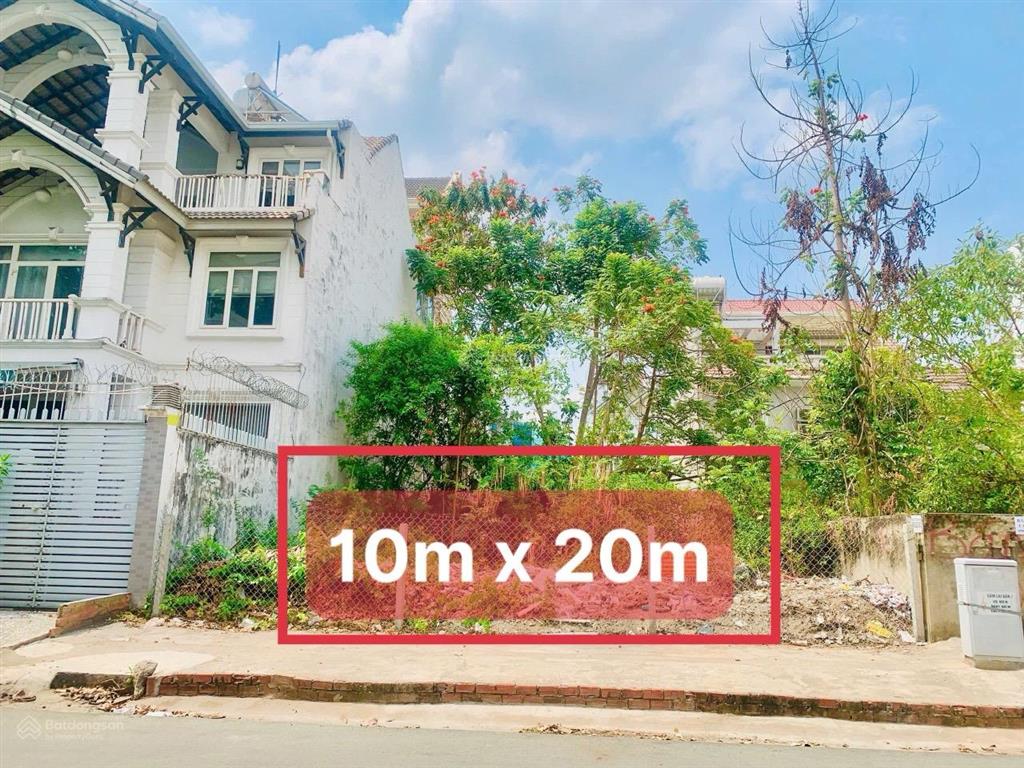 Bán đất ngang 10m xây biệt thự an phú, dt 205.9m2 (10m x20m)  giá 53.6 tỷ  sổ hồng riêng  e nhi