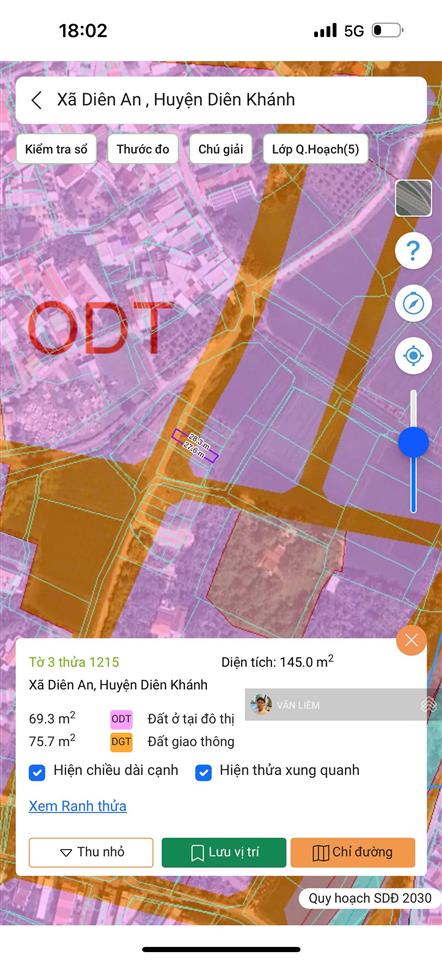 Lô đất mặt tiền rọc cây duối xã diên an đường rộng 7m giá 1.7 tỷ diện tích 145m2 ngang 5m24