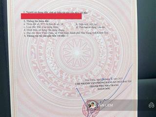 Bán đất thôn vĩnh châu, vĩnh hiệp, phường tây nha trang. diện tích 103.1m2 ngang 5m