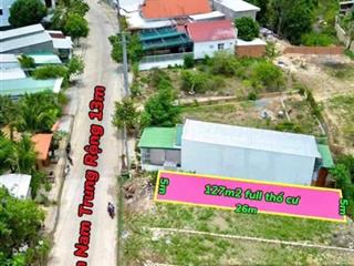 Bán đất full thổ cư mặt đường trần nam trung, phước đồng (nam nha trang) dt 127m2