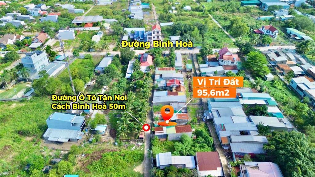 Bán lô đất đường ô tô cách đường bình hoà chỉ vài chục mét diện tích 95,6m2 (ngang 5m)