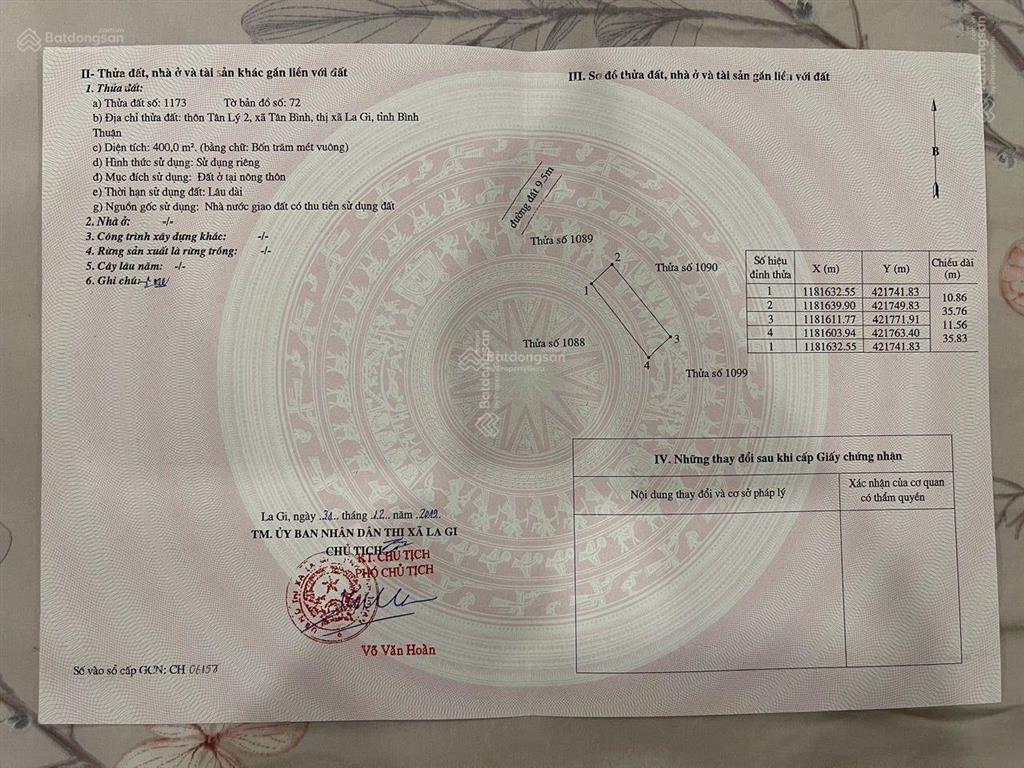 Đất 2 mặt tiền thổ vườn ven biển, vị trí đắc địa tiềm năng đầu tư tương lai, shr, zl 0904 787 ***