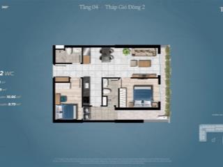Chuyển nhượng căn hộ 2pn + sân vườn, giá chỉ 2 tỷ 8, được tặng gói điện máy. thích hợp ở đầu tư.