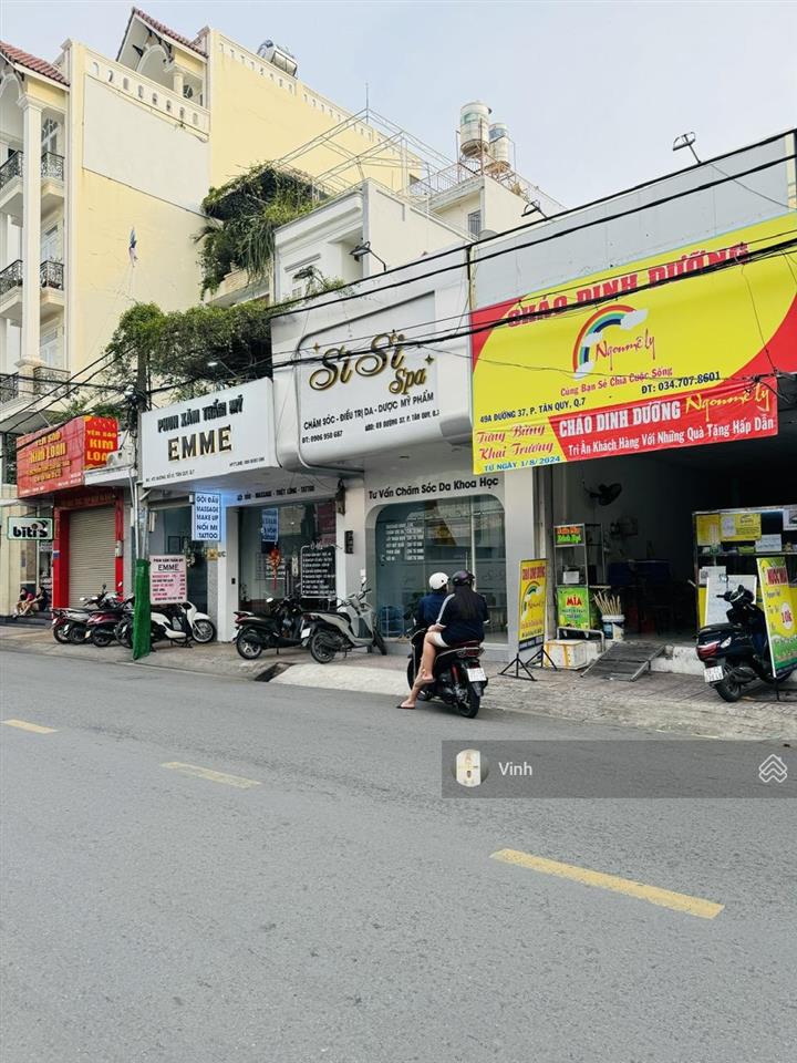 Nhà cấp 4 mt đường số p. tân quy, (4,55 x 18m) xây được cao tầng hầm + 6 tầng