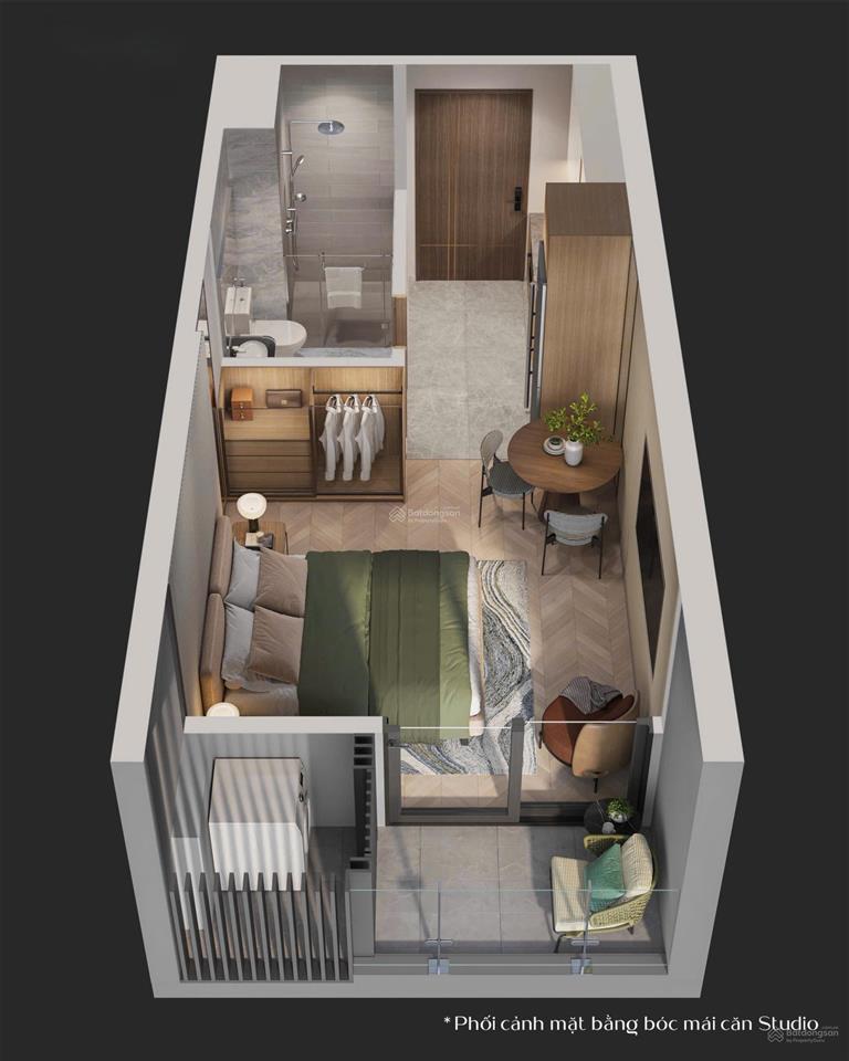 Bán studio phân khu masteri trinity square. dt 30.1m2 giá chỉ 2.035 tỷ