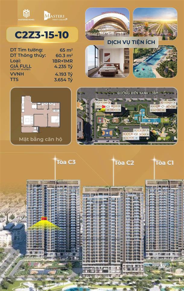 2n giá tốt nhất tại masteri trinity square. chỉ 3.6 tỷ. 0922 432 *** để được tư vấn